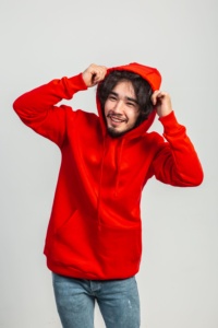 Sweat-shirt à capuche unisexe ILMON gris clair, coupe classique, 100% coton molletonné, séchage rapide, 370g, couleur unie, poche, décontracté, automne - Product Image 6