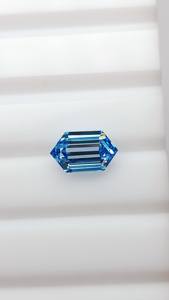 Diamante cultivado en laboratorio con certificación IGI de 1.80 quilates, corte hexagonal, color azul, para la elaboración de anillos, corte elegante, diamante suelto, disponible en todos los tamaños. - Product Image 3