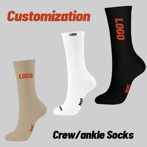 Unisex Custom Cycling Sports High-Crew <b>Socks</b> Embroidered Logo Breathable Bottom Cuff for Autumn Season Anti-Bacterial Feature - Product Image 2