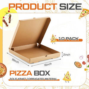 Corrugated Pizza <b>Boxes</b> Grease Resistant Kraft Takeout Containers <b>Cardboard</b> Packing <b>Boxes</b> Pizza Cake Cookies Baked Goods <b>Food</b> - Product Image 2