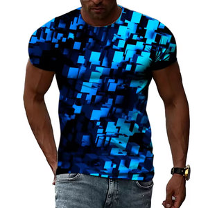 T-shirt à manches courtes et col rond pour hommes, nouveauté 2024, avec impression 3D, sublimation, hip hop, personnalité - Product Image 1