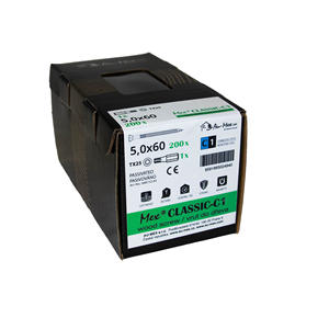 Tornillo de madera de cabeza ovalada de acero inoxidable Mex-Classic C1, sistema métrico de 5x60mm para construcción de cubiertas - Product Image 5