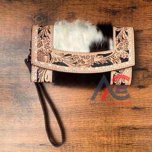 กระเป๋าคลัทช์หนังวัวแบบมีเครื่องมือสำหรับแกะสลักมาใหม่กระเป๋าคลัทช์มีสไตล์กระเป๋าสตางค์หนังสไตล์ตะวันตก - Product Image 1