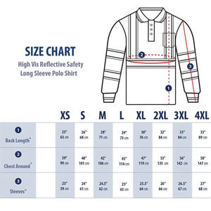 Venta al por mayor de alta visibilidad reflectante de seguridad Polo de manga larga de construcción de alta visibilidad de seguridad de trabajo camisa Polo 2025 - Product Image 6