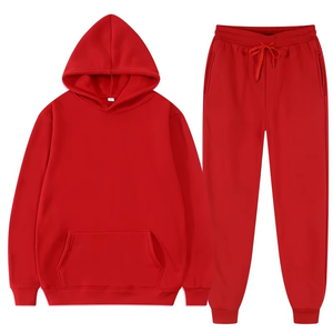 <b>Men's</b> Tracksuit Fashion Hoodie Sweatpants Custom Logo Printed 2-Piece Set Winter Fleece Anti-Bacterial Breathable Quick 2 Pcs - Product Image 4