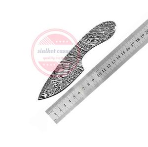 Cuchillos de cocina de caza con hoja en blanco de acero damasco, cuchillas en blanco a la venta - Product Image 3