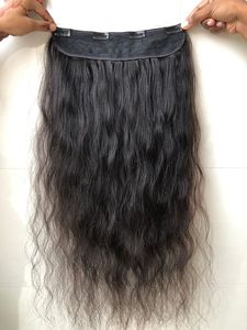 Top Produit Vente Chaude 100% Temple Indien Brut Non Transformé 28 "(100 Grammes) Clip Ondulé en Extension de Cheveux Humains Noir pour les Femmes Vendeur - Product Image 5