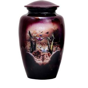 Urna de cremación de estilo americano impermeable de metal hecha a mano de alta calidad para cenizas humanas con tamaño y color personalizables - Product Image 1