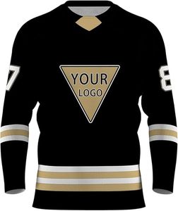 Uniforme de hockey sur glace personnalisé avec votre propre logo, couleur personnalisée, 100% polyester, séchage rapide, respirant, taille plus pour adulte, design très populaire - Product Image 3