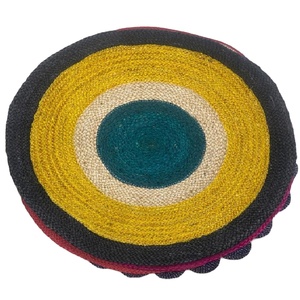 New Modern Jute <b>Placemat</b> Natural <b>Round</b> With Lace for Table Decoration Handmade Luxury Customized MOQ Export From Bangladesh - Product Image 1