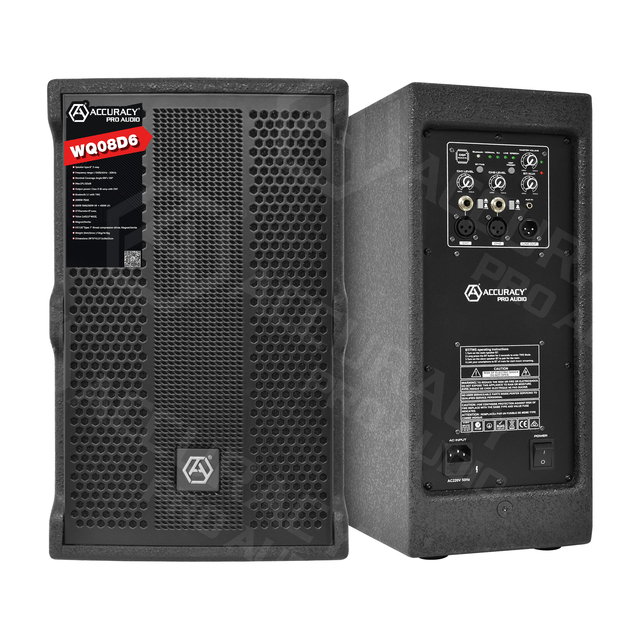 Accuracy Pro Audio WQ08D6 Premium Sound Speaker with 500W RMS and Sleek MDF Enclosure