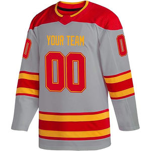 Venta al por mayor 100% poliéster equipo desgaste transpirable campo Hockey Jersey y pantalones cortos conjuntos mejor diseño personalizado uniformes de hockey sobre hielo - Product Image 5