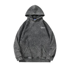 100% algodón gris a granel al por mayor niños pesado grueso personalizado polar liso Puff impresión hombres Unisex sudaderas con capucha - Product Image 2