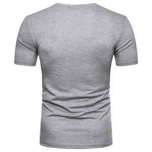 เสื้อยืดผู้ชายดีไซน์ล่าสุด ผ้าฝ้าย/โพลีเอสเตอร์ 100% ระบายอากาศได้ดี ทนทาน ขายดีที่สุด - Product Image 4