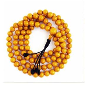 Chunky Tribal Collier Vintage Résine Os Fait À La Main Collier Multicolore avec Ange Écologique et Style Bouddhiste - Product Image 3