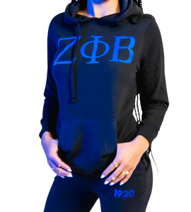 Zeta phi Beta sorority 1920ของผู้หญิงชุดวอร์มผ้าฟลีซสีขาวมีตัวอักษรกรีกชุดวอร์มปักลาย - Product Image 4
