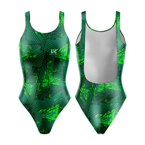 Tùy Chỉnh Chất Lượng Cao Của Phụ Nữ Mặc Bikini Bơi Đào Tạo Áo Tắm Công Nghệ Trở Lại Scoop Đường Viền Cổ Áo Kéo Dài Sinh Thái Thân Thiện Với Hồ Bơi Sử Dụng Hoa In - Product Image 3