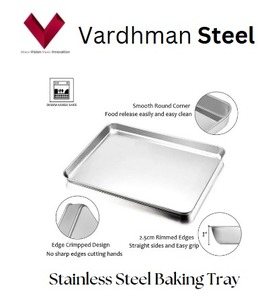 Venta al por mayor de calidad superior de acero inoxidable duradero pan y moldes para pan forma rectangular Apto para lavavajillas plato para hornear - Product Image 5