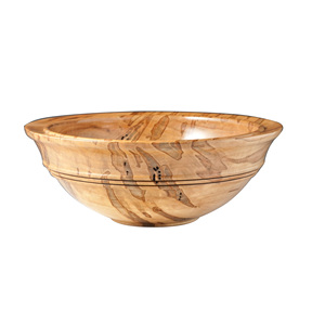 Servidor de palomitas de maíz esmaltado Cuenco de madera Uso de cocina Mesa de cena Servidor de alimentos Cuenco de madera Frutero redondeado Artículo de catering de uso diario - Product Image 2