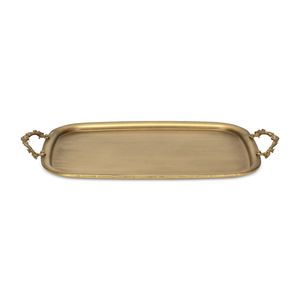 Plateau de service moderne en laiton doré poli pour la décoration intérieure, les dîners festifs, les mariages et les occasions spéciales - Product Image 5
