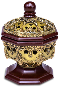 Mini Quemador de Incienso Árabe de Latón con Cuerpo de Madera, Decoración Religiosa para el Hogar, Natural y Duradero para la Temporada del Ramadán - Product Image 6