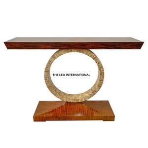 Mesa Rectangular de Madera de Color Natural con Aspecto Elegante Madre Perla Sala de Estar Mesa Consola Uso - Product Image 1