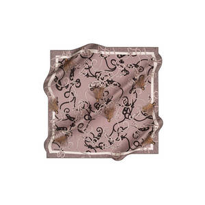 ผ้าพันคอไหมทวิลพิมพ์ลายดิจิทัลสุดหรู - ลายจุดออกแบบเอง ขนาด 90x90 ซม. - Product Image 1