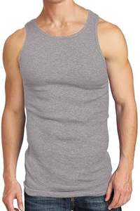 Wholesale <b>Men's</b> <b>Compression</b> Stringer Tank Tops Custom Design Fashionable Knitted Gym Bodybuilding Top with Printed Pattern - Product Image 2