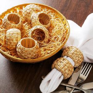 แหวนหวายรูปดวงอาทิตย์ที่สวยงามสำหรับโต๊ะอาหารค่ำตกแต่งโต๊ะรับประทานอาหาร - Product Image 4