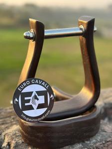 Estribos de Madera de Alta Calidad Estilo Occidental 2026, Base de Goma, Diseño Personalizado OEM, Estribos para Caballo Euro Cavall - Product Image 2
