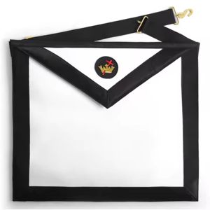 ผ้ากันเปื้อนต้นแบบสีน้ำเงินที่ผ่านการปักขอบสีเงินสำหรับงานฝีมือปักครอสติชและงานเย็บปักถักร้อยผลิตภัณฑ์เครื่องราชกกุธภัณฑ์ - Product Image 1