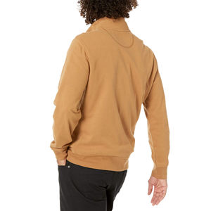 High Quality Breathable Quick Dry Sports Workout <b>Men's</b> Clothing Cotton Blended Custom Logo <b>Men's</b> <b>Quarter</b> <b>Zip</b> Up Long Sleeves - Product Image 2