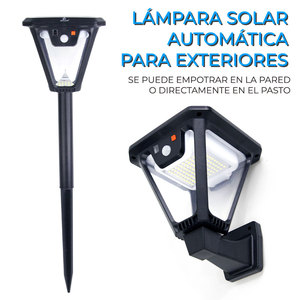 Lampada Solare LED Automatica 5W per Giardini Esterni, Luce Bianca Calda, Impermeabile IP65, Corpo in PC, Alimentazione DC, Certificata ROHS - Product Image 2
