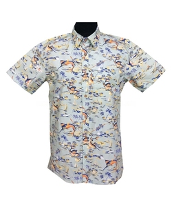 เสื้อฮาวายสำหรับผู้ชายเสื้อปักลายดอกไม้ใบไม้เขตร้อนเสื้อกอล์ฟโพลีเอสเตอร์/ สแปนเด็กซ์ออกแบบได้เอง - Product Image 1