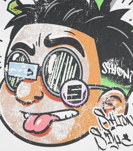 Vintage Boxy Fit camiseta de gran tamaño impresión personalizada diseño de dibujos animados tendencia Streetwear hombres Hip Hop camiseta de gran tamaño - Product Image 4