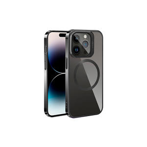 Coque en silicone compatible MagSafe Netzy pour iPhone 15 Pro Max, avec chargement sans fil, support magnétique intégré, modèle Plus - Product Image 1