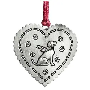 Adorno de árbol de peltre sólido de Metal de doble cara de impresión de vacaciones colgantes decoración para el hogar fiesta festiva árbol de X-MAS - Product Image 1