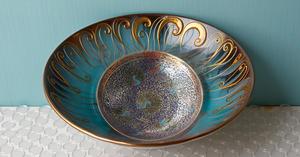 Hermoso diseño de pavo real dorado, frutero seco decorativo de latón, 9 \ ", utensilios de cocina de trabajo tallados, regalo de Rampuri-Bowl - Product Image 6