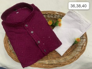 Fête de mariage vêtements décontractés rayonne conception Chakari hommes traditionnel et lourd Kurta avec pyjama meilleure qualité fournisseur prix de gros - Product Image 6