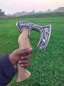 มีดเชฟปลอมพร้อมที่จับกระดูกสำหรับใช้ในครัวหั่นพิซซ่าเหล็กดามัสกัสตามสั่ง - Product Image 3