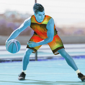 Ensemble de maillots de basket-ball à impression par sublimation personnalisée à la mode nouveau Style Bsci Polyester vêtements de sport pour hommes grande taille Option - Product Image 5
