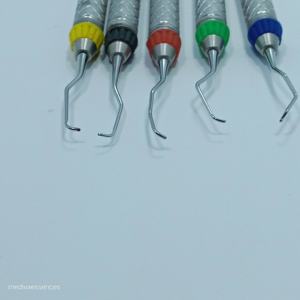 Gracey ชุดทำความสะอาดและเติมฟันสำหรับโรงพยาบาลด้วยตนเอง13/14 1/2เหล็กพรีเมี่ยมเคลือบทรายเพชร CNC แบบใช้พลังงานด้วยตนเอง - Product Image 6