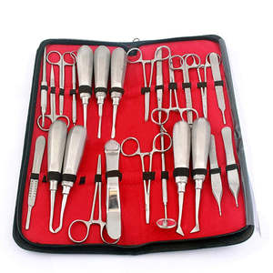 PRO Kit de 37 instruments chirurgicaux de qualité supérieure en acier inoxydable allemand A+, curettes osseuses manuelles réutilisables, MEILLEURES VENTES - Product Image 1