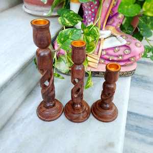 Linterna de madera rústica hecha a mano para el hogar y la decoración navideña para bodas y fiestas, portavelas de plástico, farolillos, tarros de velas - Product Image 2