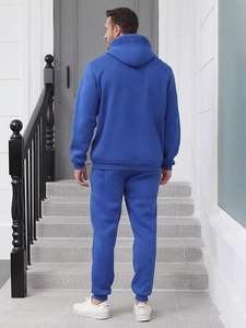 Conjunto de chándal con capucha y cremallera de algodón de alta calidad, ropa deportiva cálida transpirable para hombres y mujeres - Product Image 4