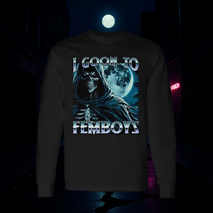 เสื้อยืดลายมีม Certified Gooner Brainrot ฉันเป็น Goon ต่อ Femboys แขนยาว ขอบเย็บอย่างดี สินค้าส่งเสริมการขาย - Product Image 3