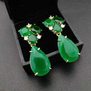 Brilliant Ruby Hydro Gold Plated Cluster <b>Earring</b>, Beautiful Colorful Quartz Jewelry, Unique Design Gemstone Handmade Jewelry - Product Image 2