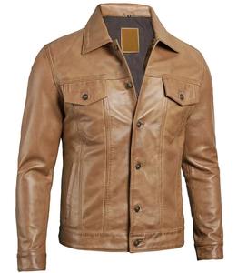 Chaqueta de Cuero Personalizada para Hombre, Estilo Urbano, Corte Casual, Ropa de Cuero Genuino, Proveedor Mayorista - Product Image 2