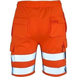 Shorts de sécurité réfléchissants à haute visibilité pour hommes en gros, shorts cargo vintage à taille élastique, toutes les couleurs - Product Image 3