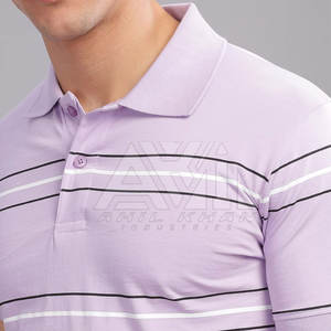 Camiseta Polo a Rayas para Hombre, Camiseta Casual de Manga Corta de Algodón, Logotipo Personalizado OEM ODM - Product Image 6